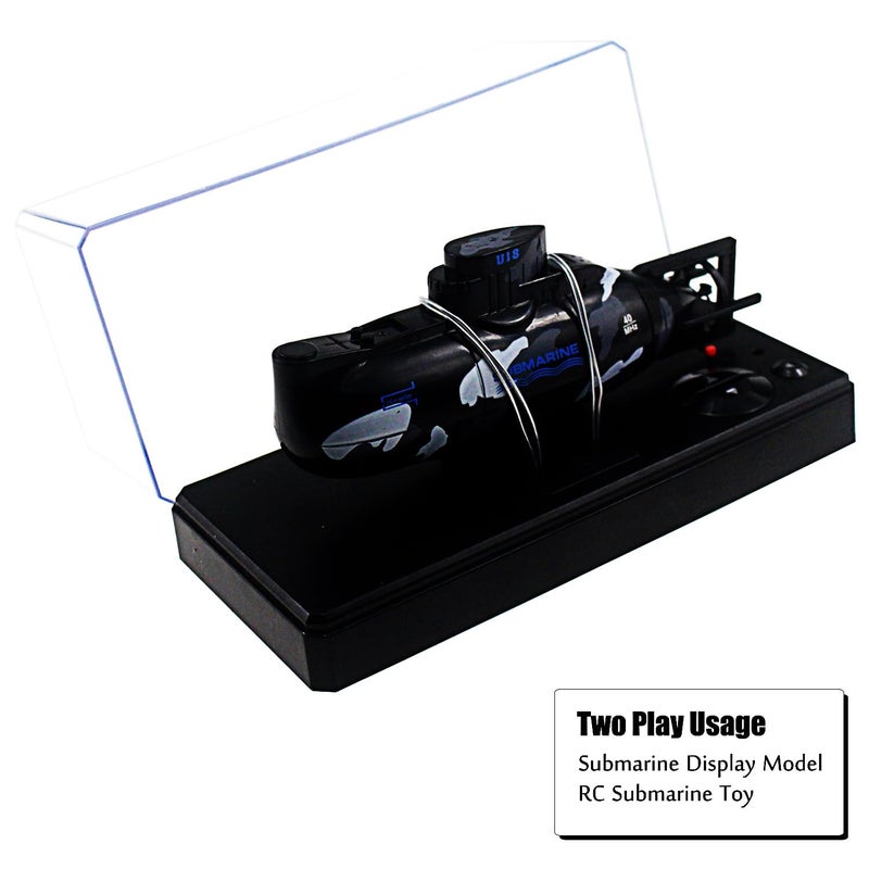 Tipmant Mini RC Submarine Remote Control Boat Ship Military Model Electric Water Toy Waterproof Diving Kids Gift Black - Image 4